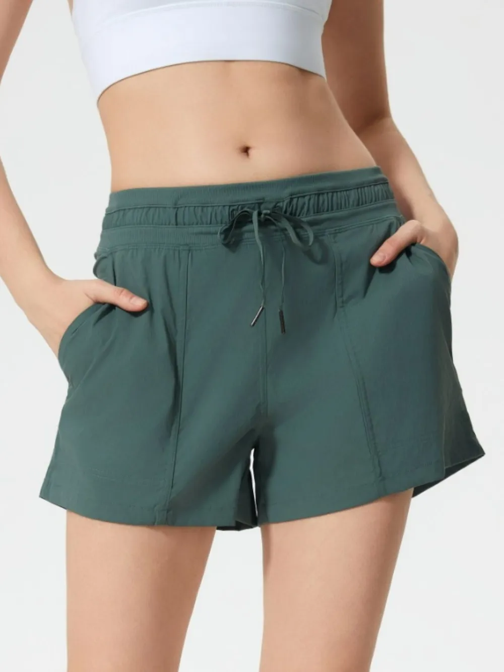 Drawstring Active Shorts with Pockets, image 15