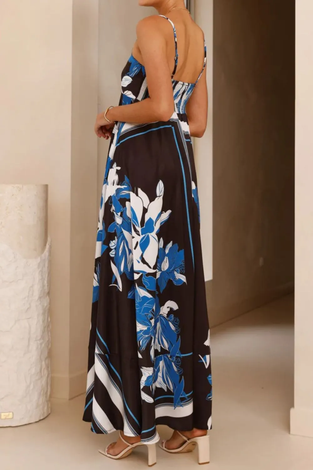 Printed Square Neck Cami Maxi Dress, image 22