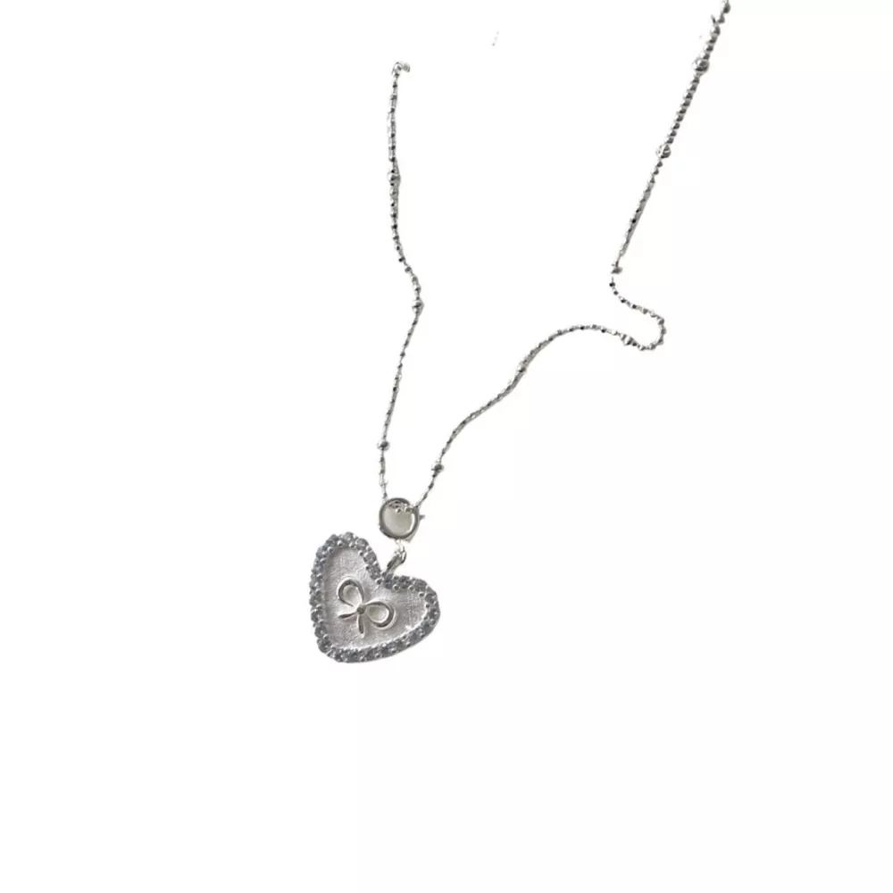 925 Sterling Silver Heart Necklace, image 5