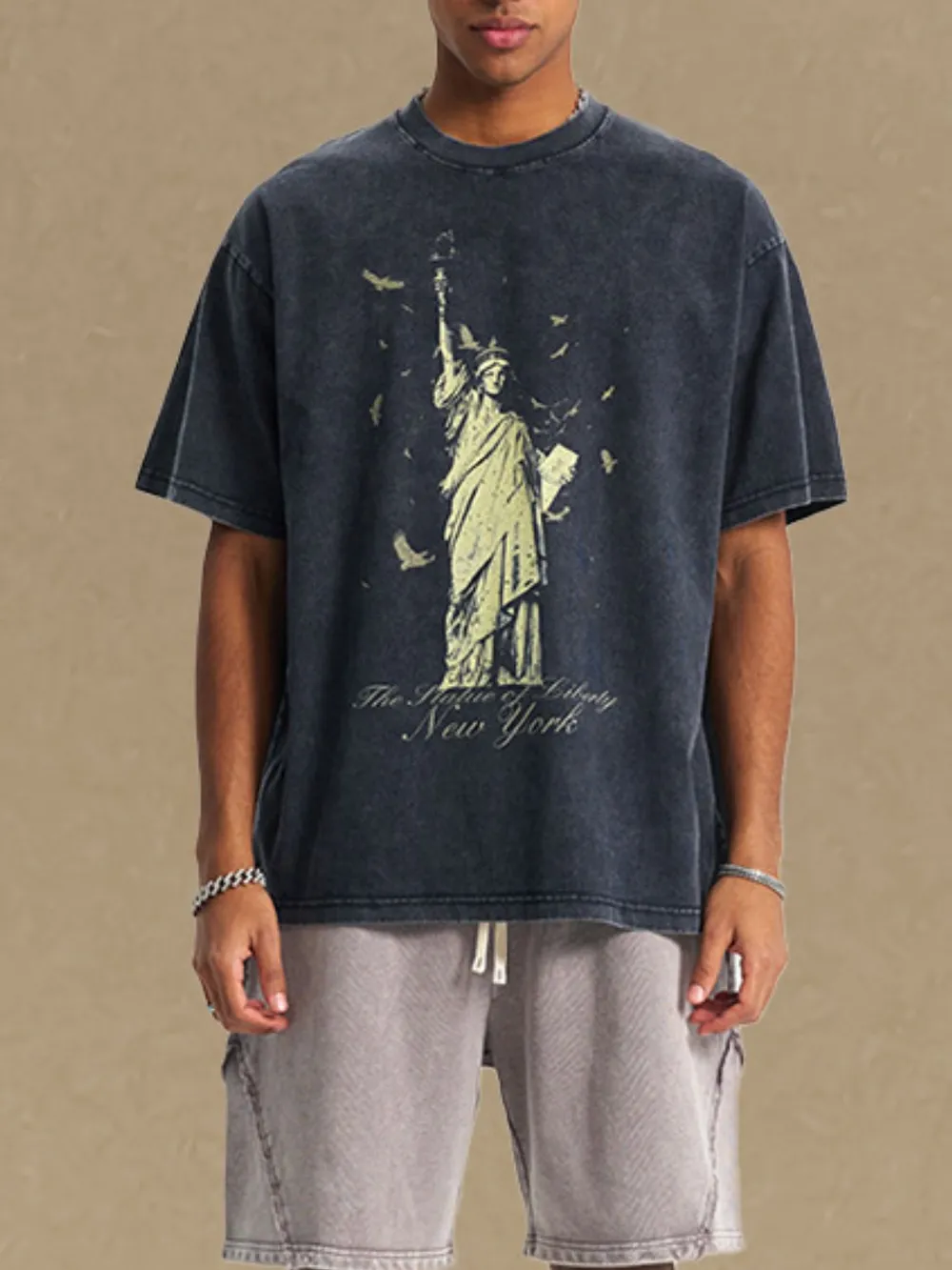 Men's Graphic Round Neck Half Sleeve T-Shirt, image 2