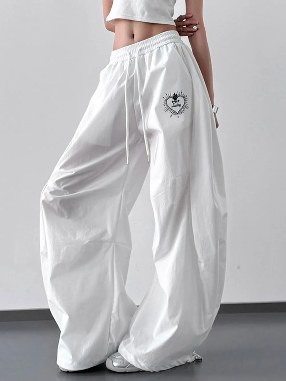 Wide Leg Drawstring Pants, image 6