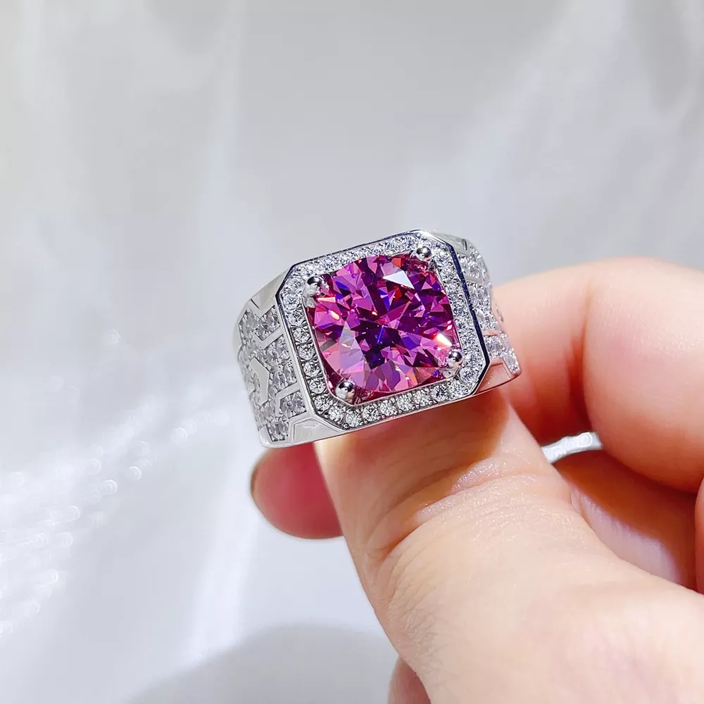 5 Carat 925 Sterling Silver Moissanite Ring, image 4
