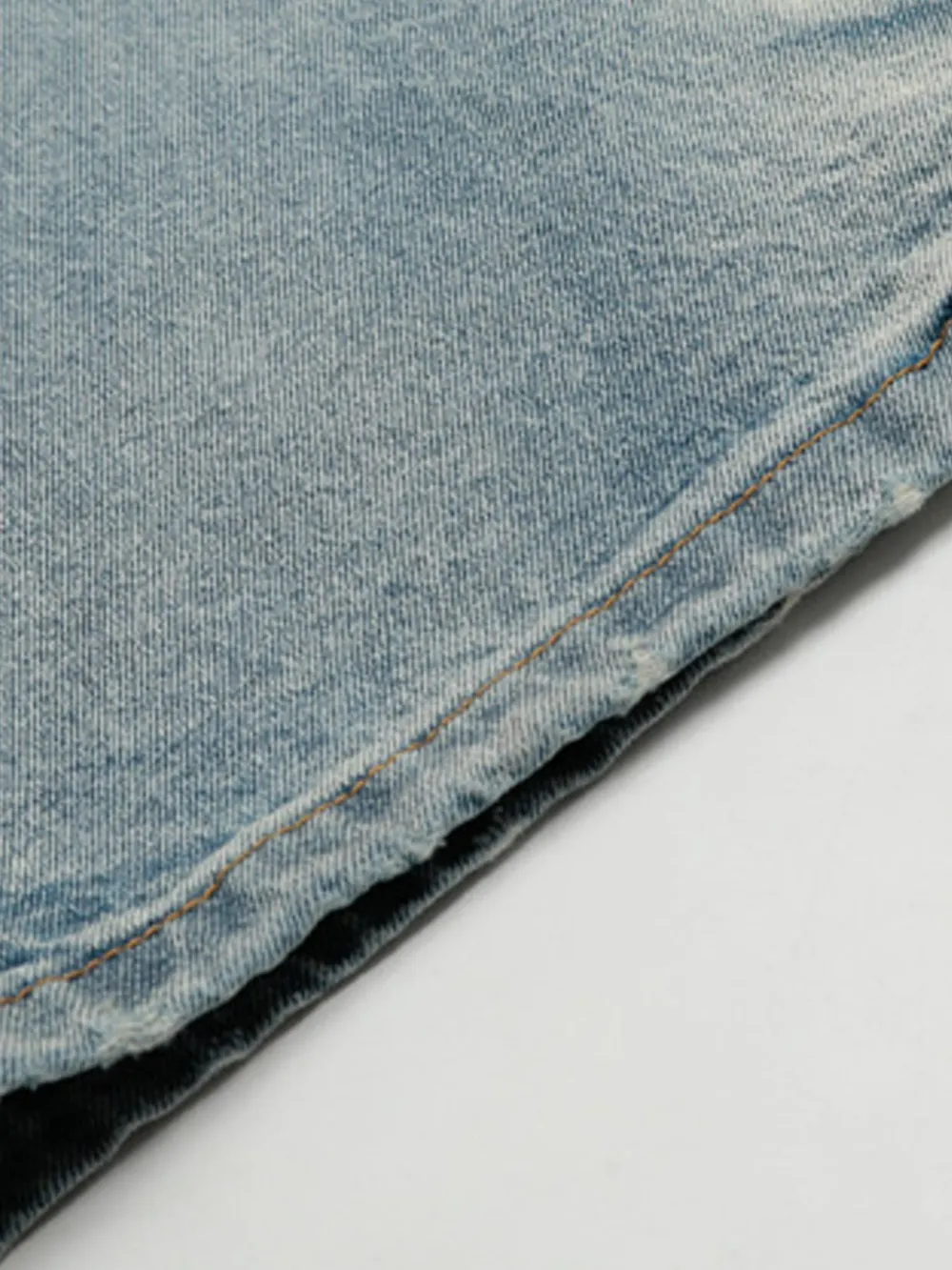 Men's Wide Leg Wash Denim Jeans, image 5