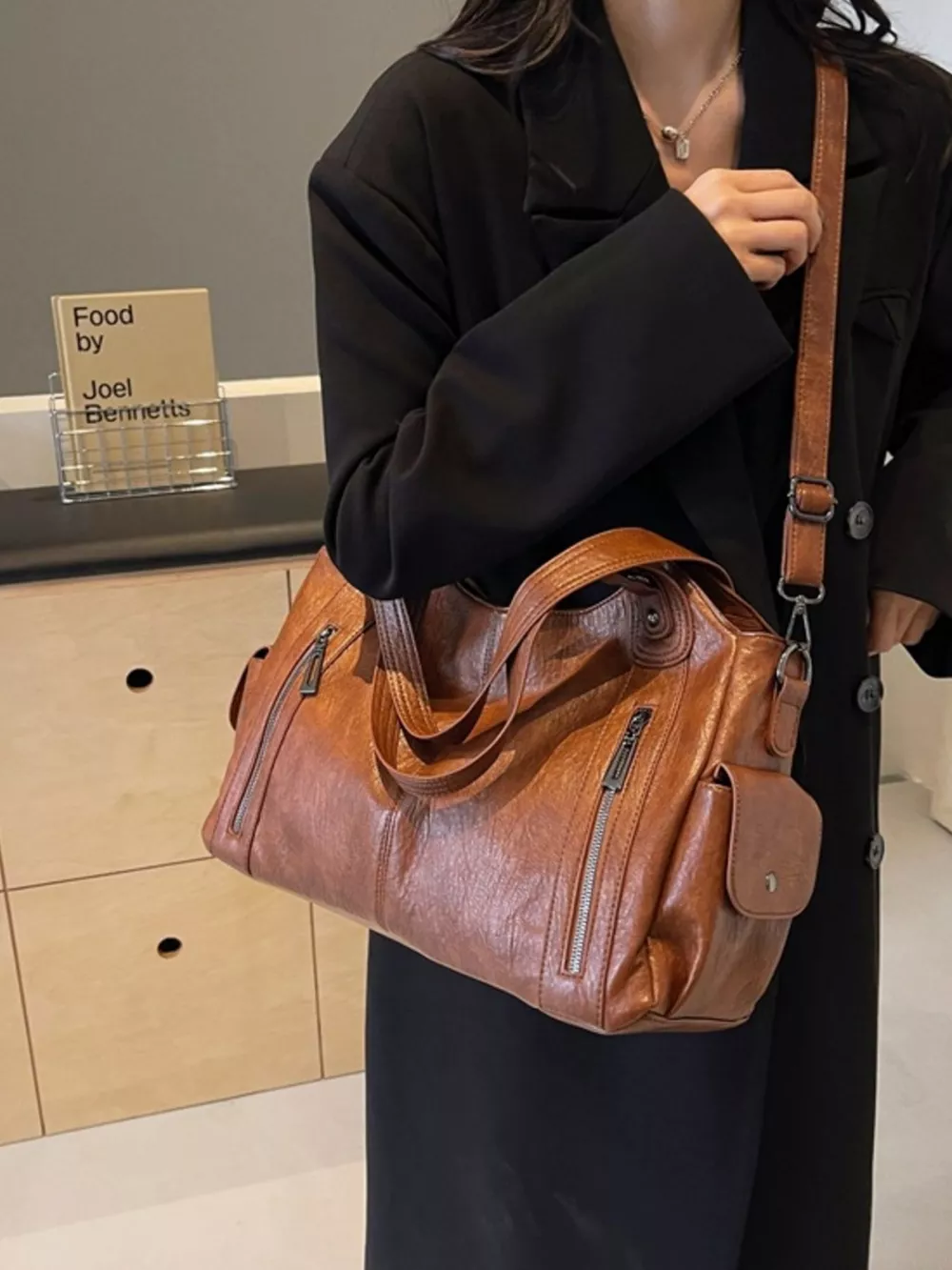 Vintage Style Zipper Front Handbag, image 3