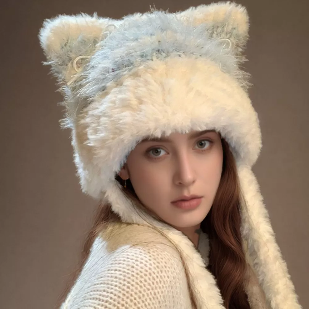 Cute Cat Ear Fluffy Winter Hat, image 2