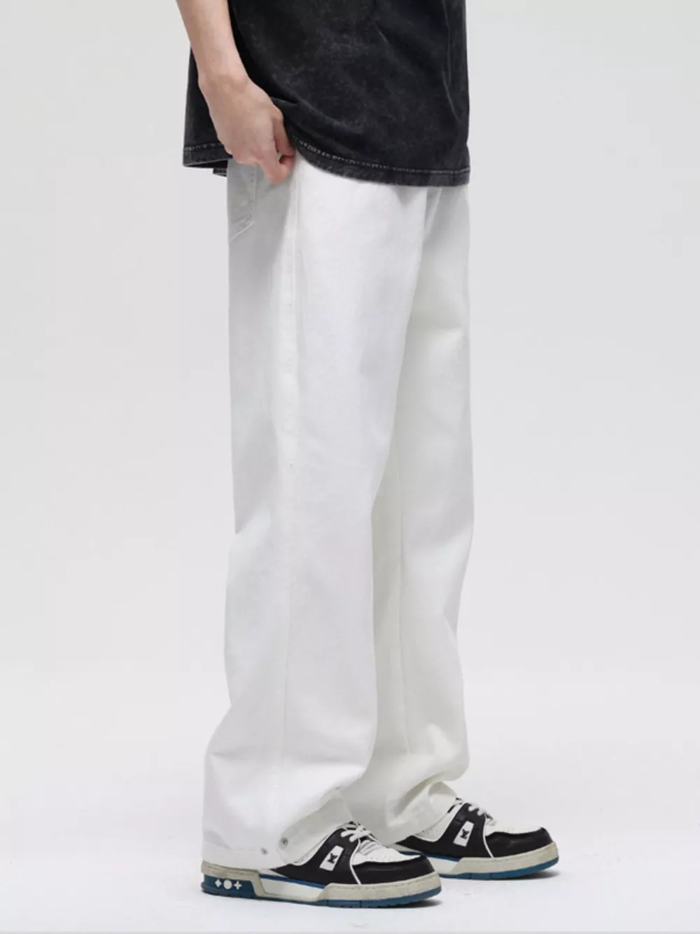 Men's Full Size Washed Wide Leg Jeans Plus Size, image 7