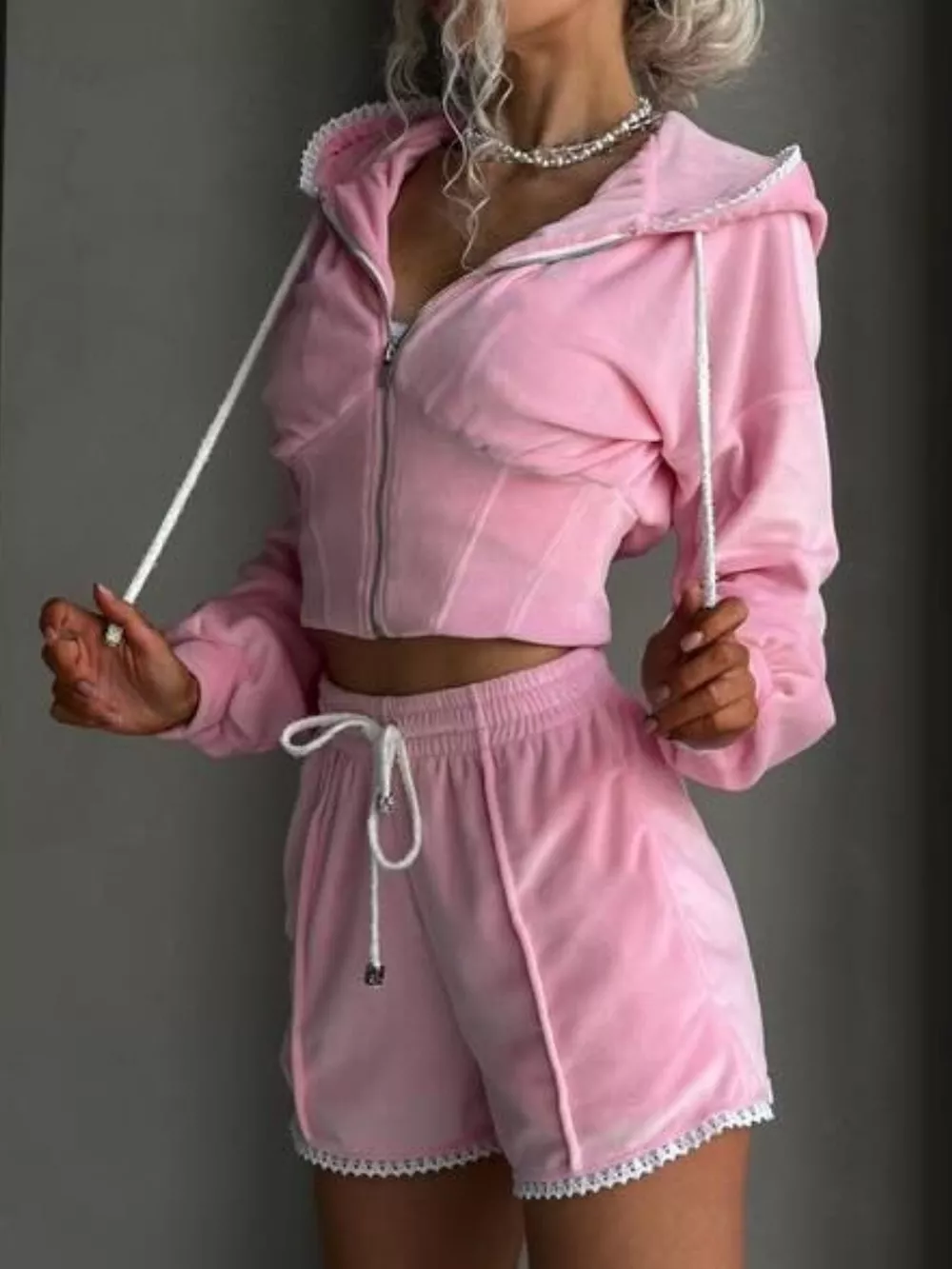 Zip Up Hooded Outerwear and Shorts Set, image 19