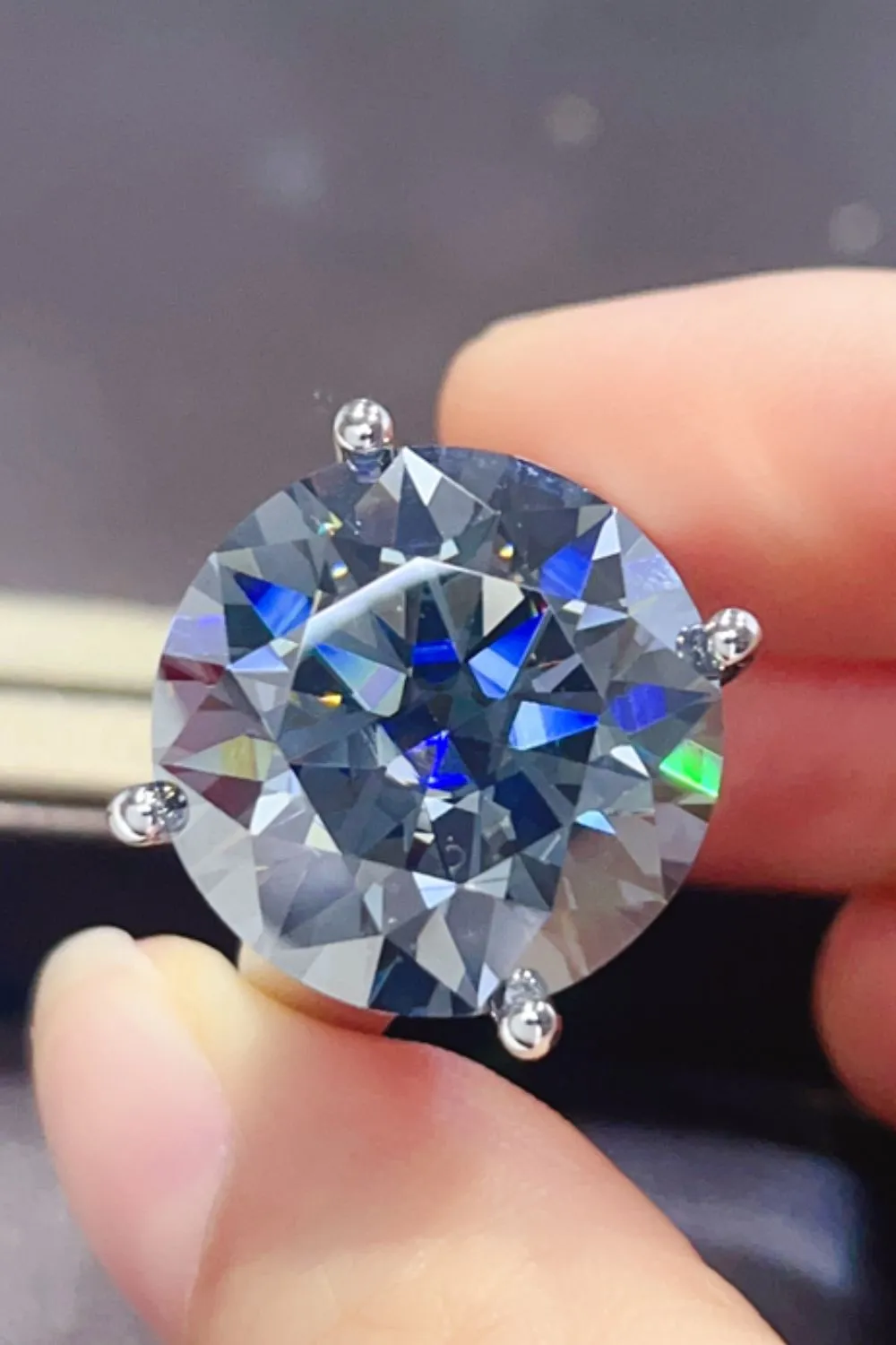 20 Carat Moissanite 925 Sterling Silver Ring, image 6