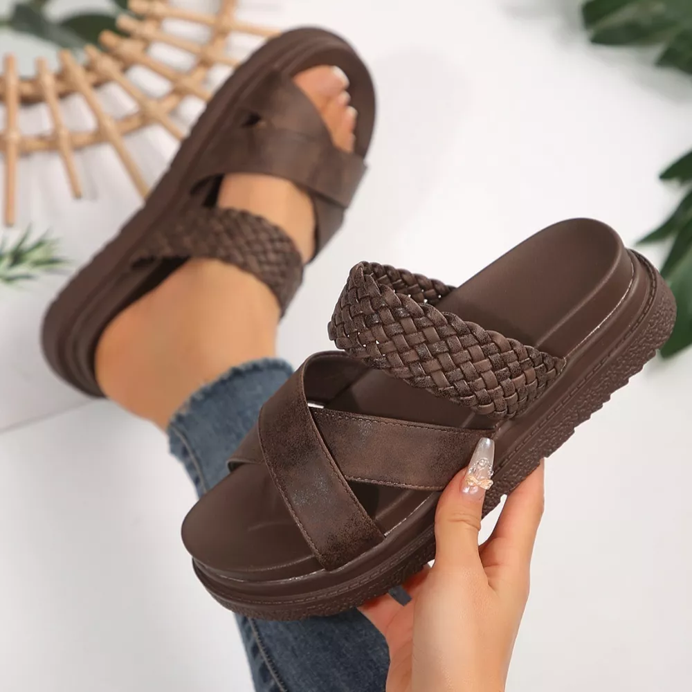 Braided Strap Platform Sandals, image 6