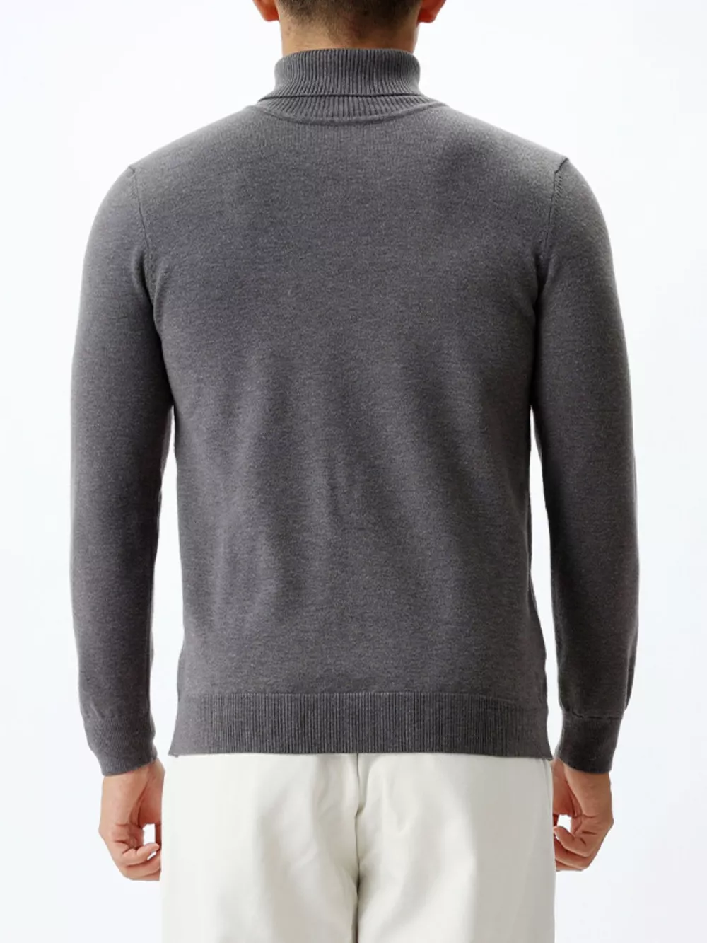 Men's Plus Size Slim-Fit Ribbed Turtleneck Sweater, image 6