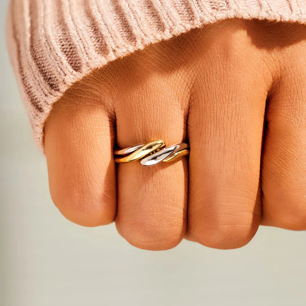 925 Sterling Silver Twisted Open Ring, image 3