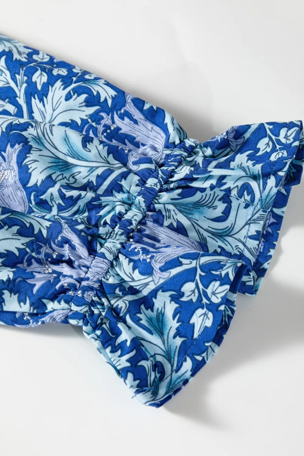 Floral Printed Frilled V Neck Bracelet Sleeve Long Dress, image 8