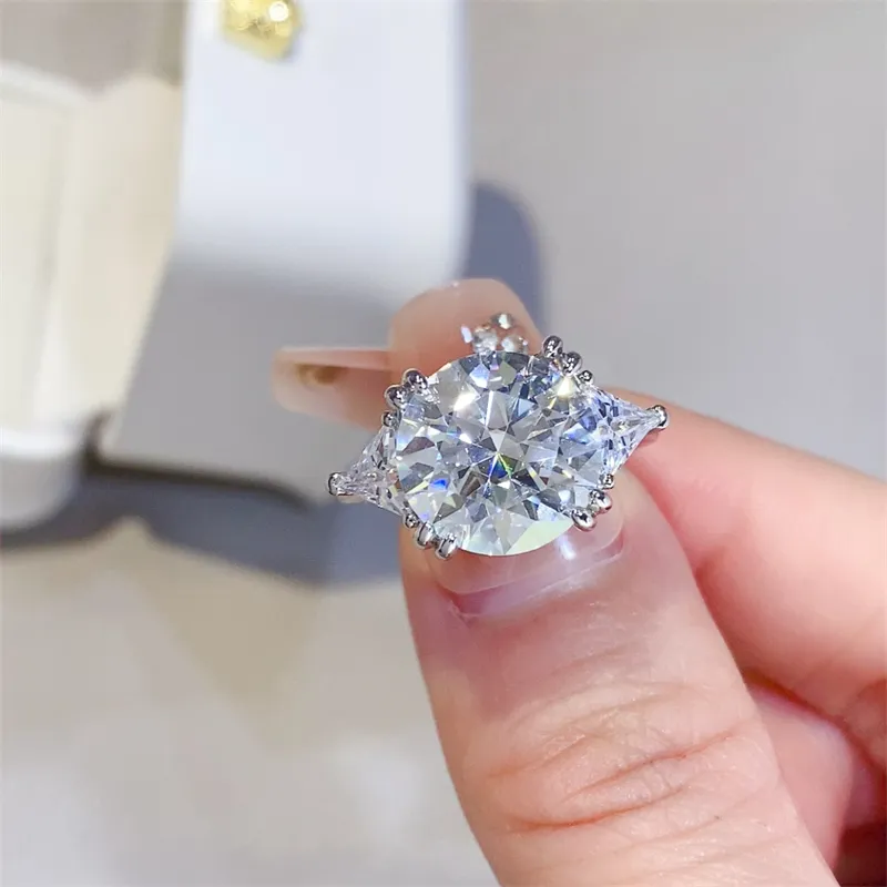 5 Carat Moissanite 925 Sterling Silver Ring, image 2
