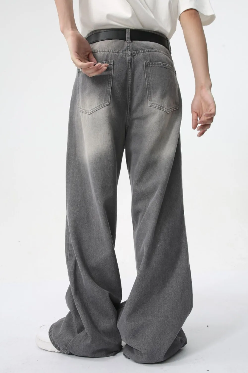 Distressed Wide Leg Jeans with Pockets, image 3