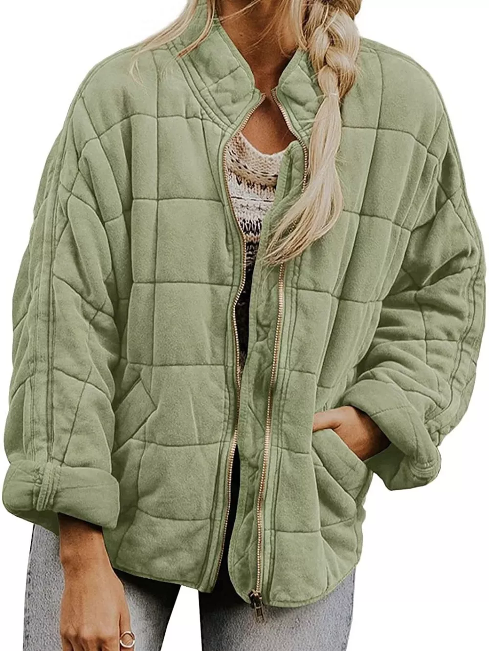 Quilted Zip Up Outerwear, image 13