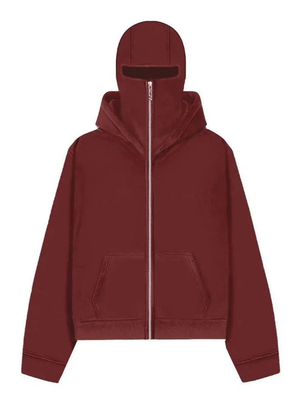 Men's Zip Up Long Sleeve Hoodie with Mask, image 3