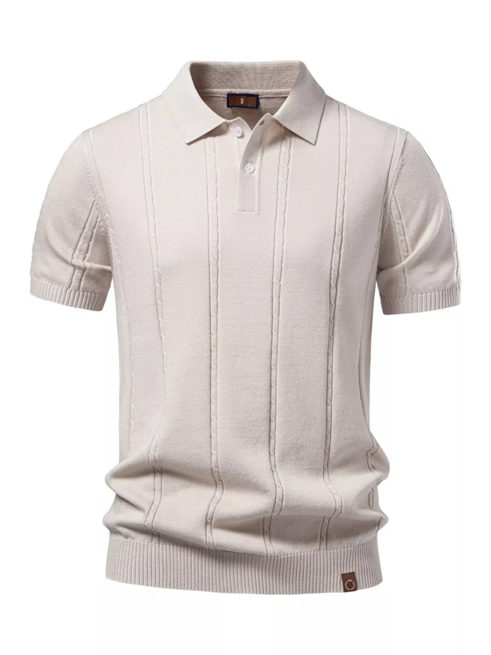 Men's Classic Knit Short Sleeve Polo, image 3