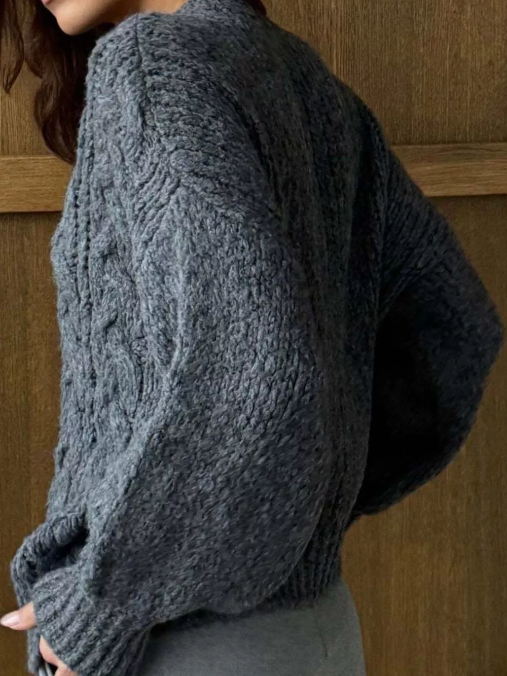 Cable Knit Button-Down Cardigan, image 20