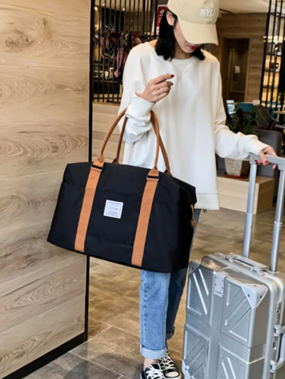 Contrast Straps Travel Bag, image 5