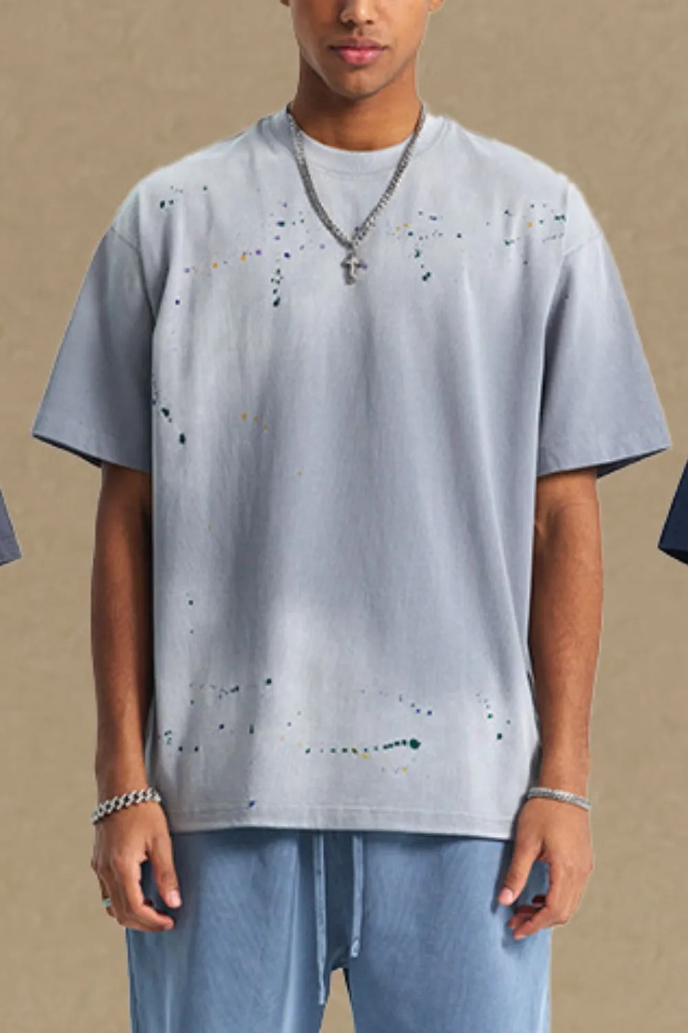 Men's Round Neck Half Sleeve T-Shirt, image 3