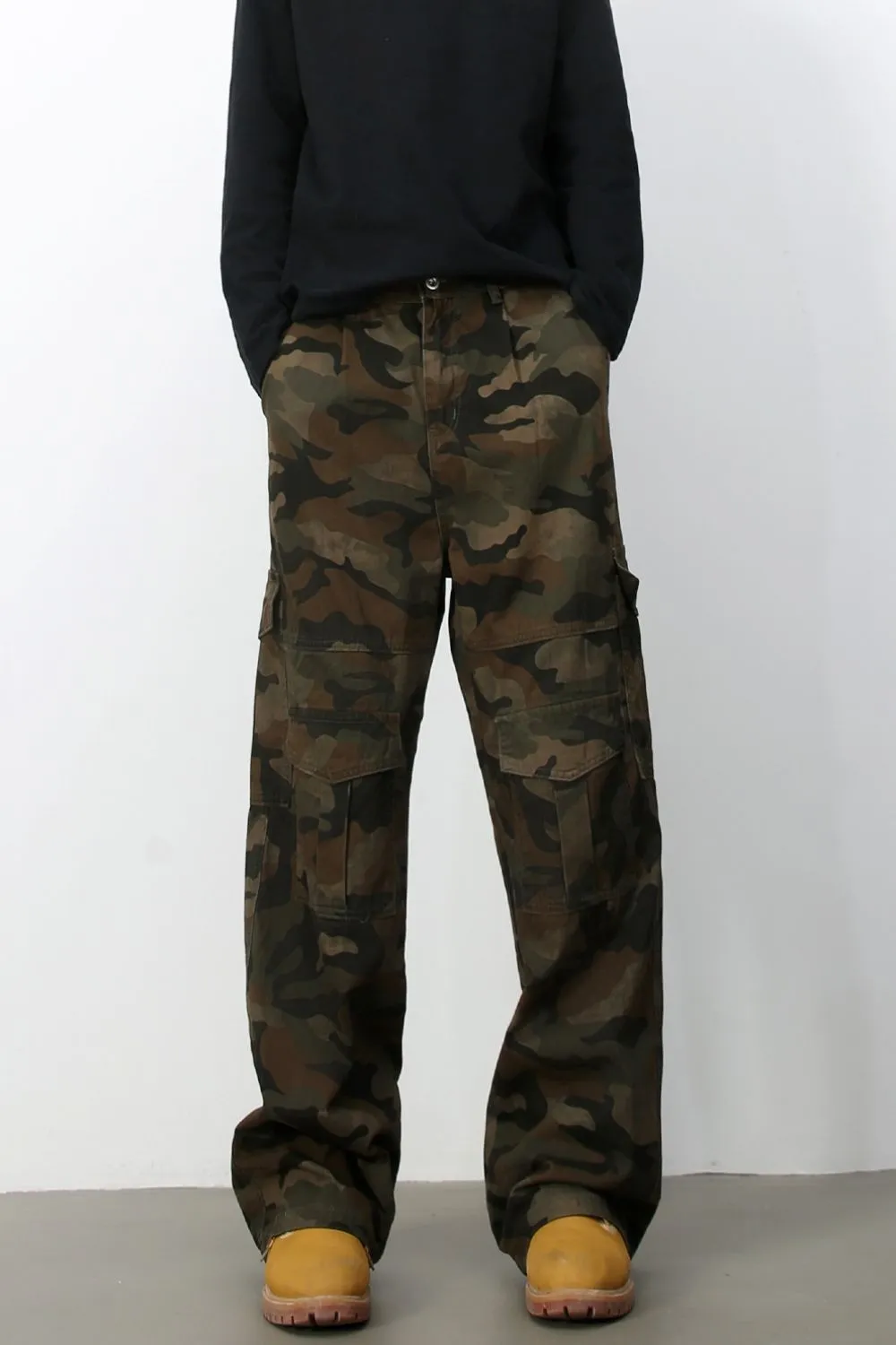 Men's Camouflage Loose Fit Jeans, image 4