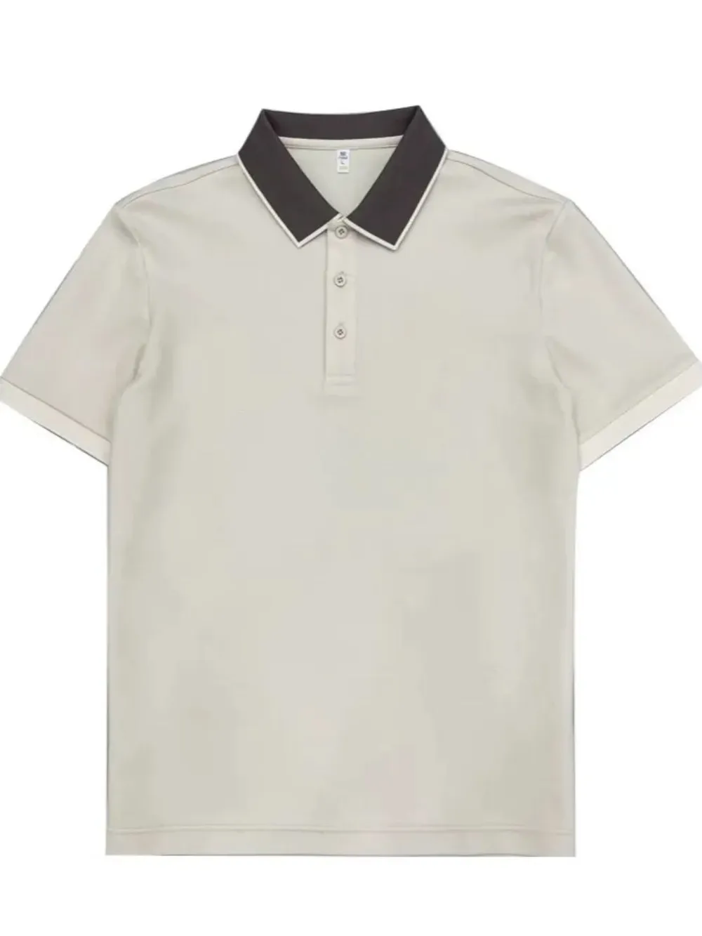 Men's Plus Size Contrast Collar Short Sleeve Polo