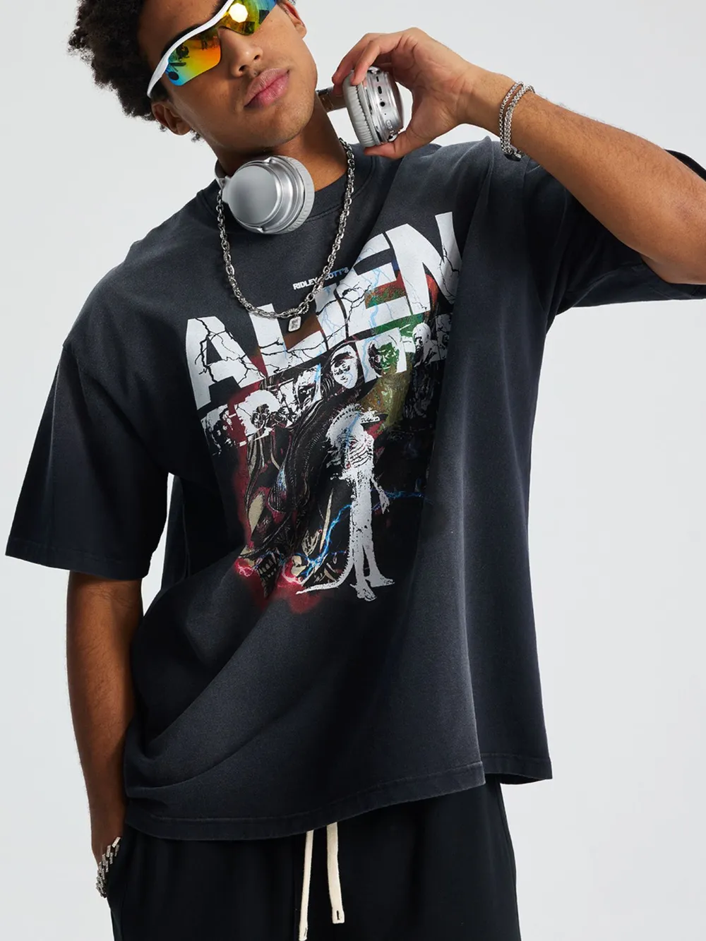 Men's Graphic Round Neck Half Sleeve T-Shirt, image 3