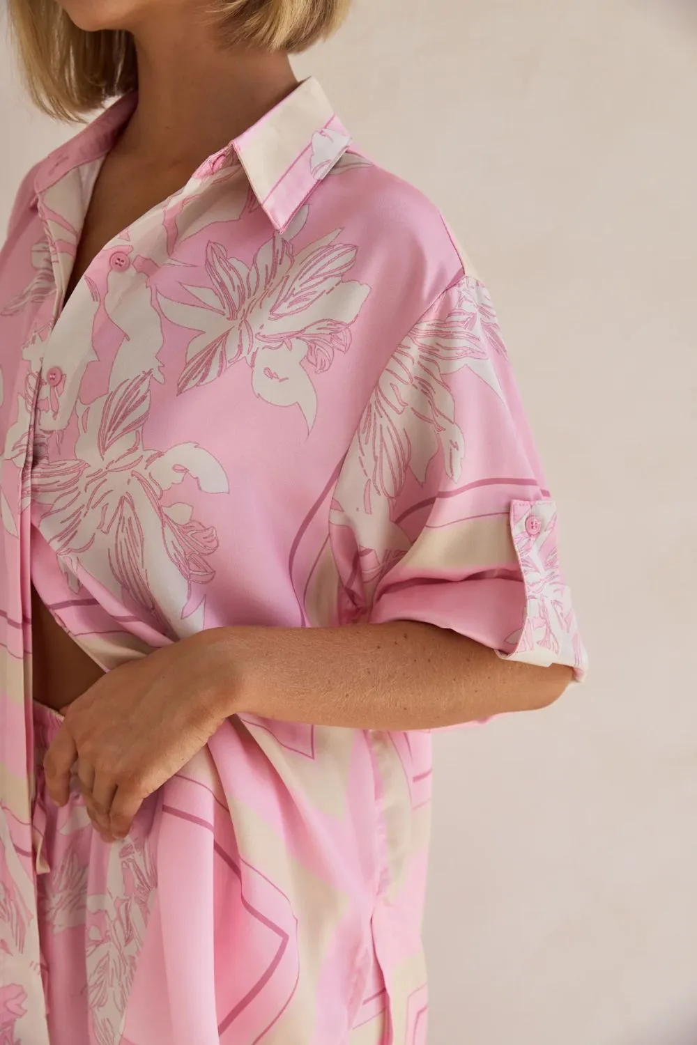 Printed Button Up Shirt and Pants Set, image 23