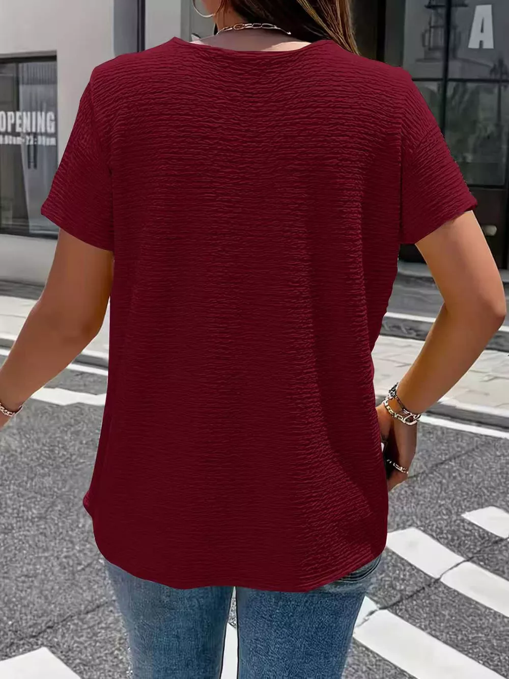 Textured Short Sleeve Top, image 24