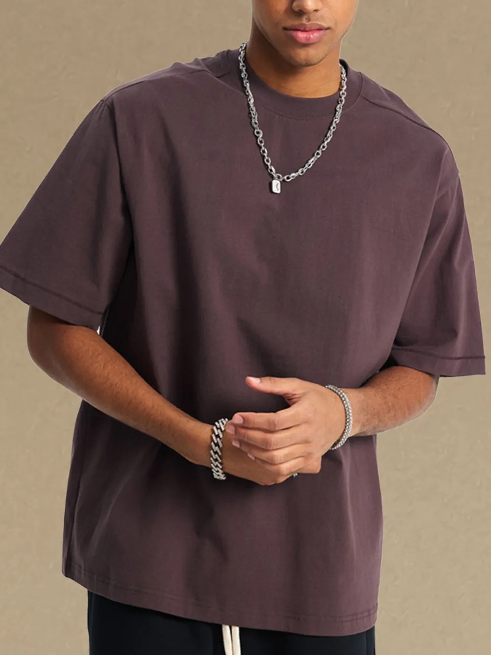 Men's Round Neck Half Sleeve T-Shirt, image 7