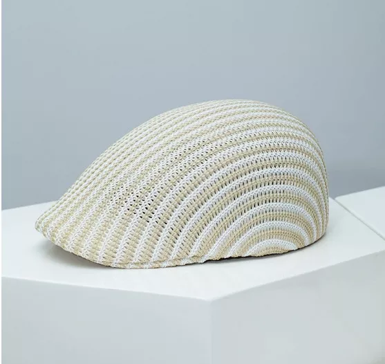 Striped Breathable Beret Hat