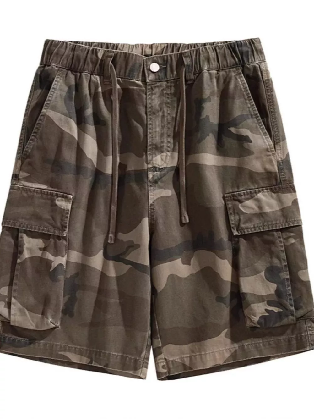 Men's Plus Size Relaxed Fit Camo Cargo Shorts, image 2