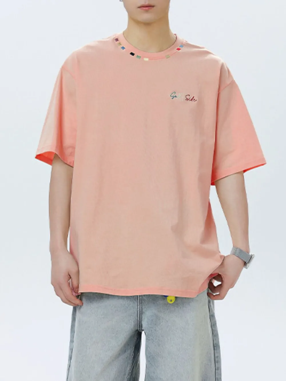 Men's Plus Size Round Neck Half Sleeve T-Shirt, image 4