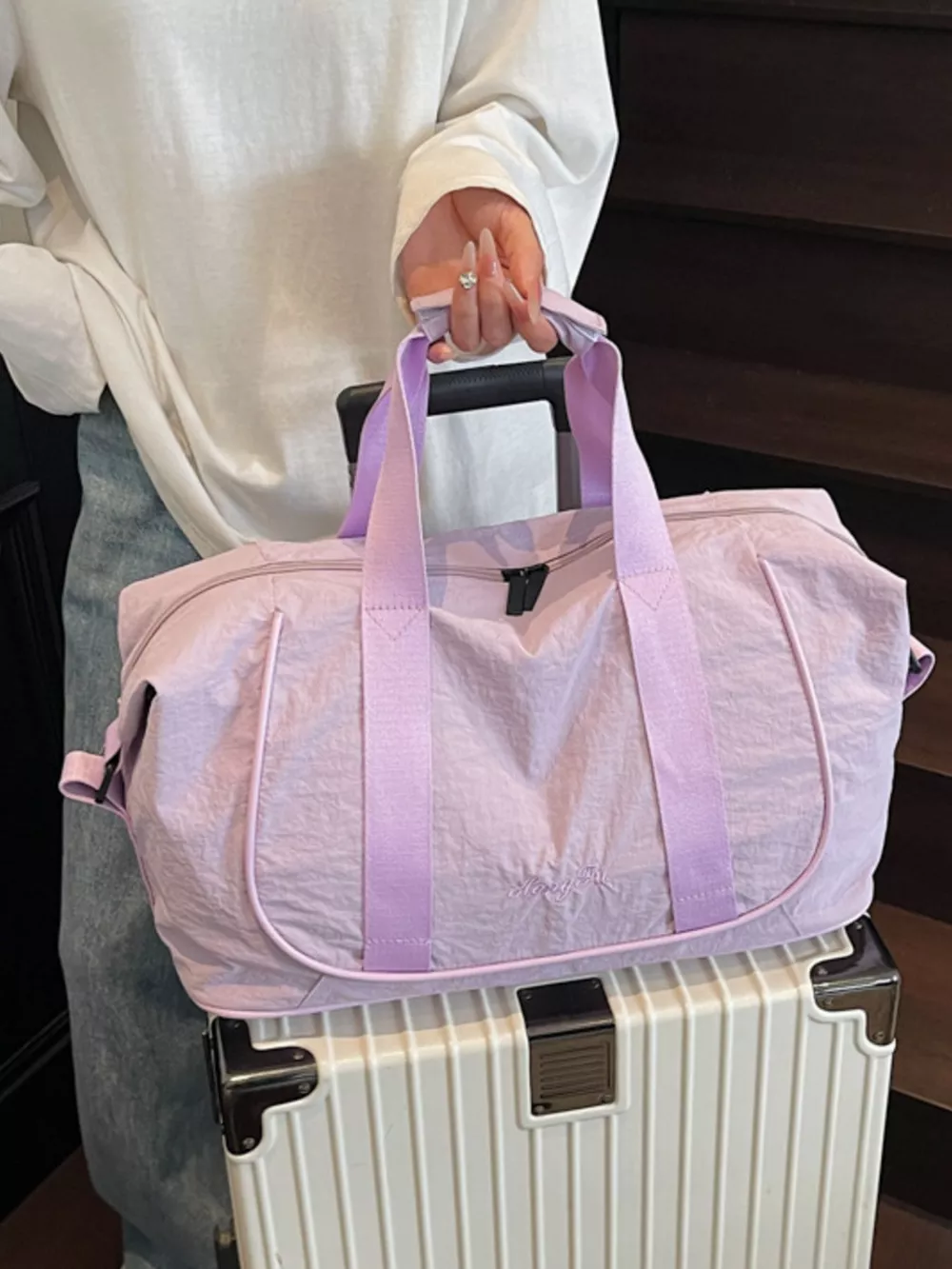 Lightweight Oxford Cloth Duffel Bag, image 6