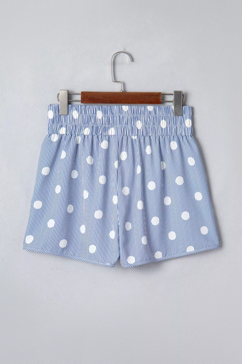 Polka Dot Striped Elastic Waist Shorts, image 6