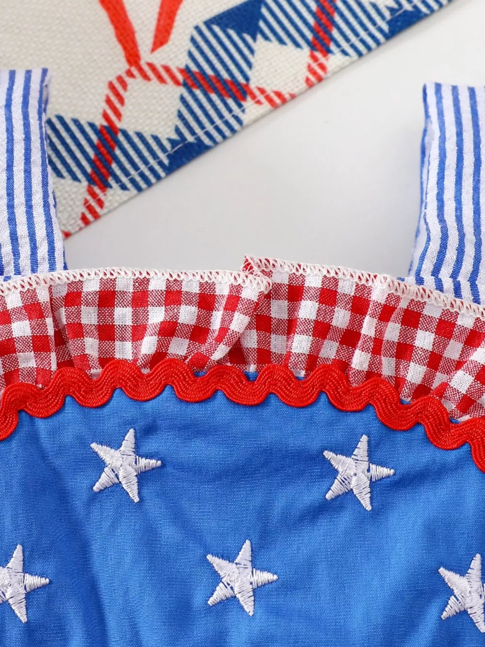 Children's Patriotic Star-Spangled Ruffle Dress, image 3