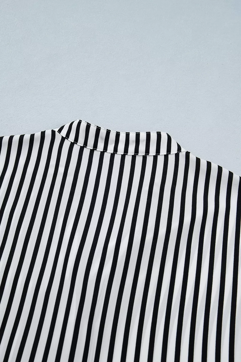 Striped Half Sleeve Button-Up Shirt, image 10