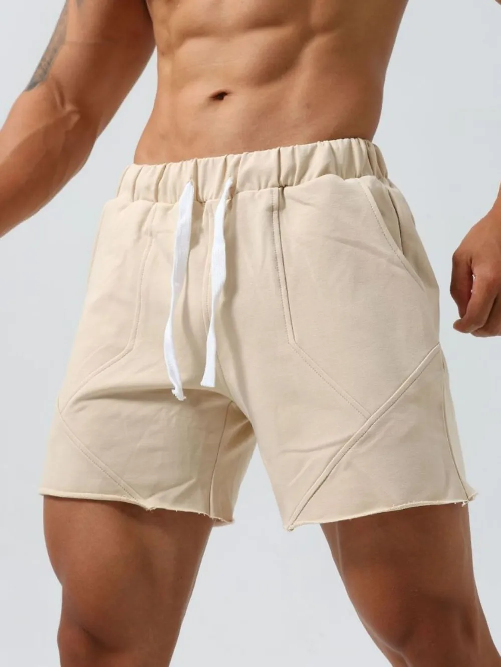Men's Plus Size Drawstring Elastic Waist Shorts, image 2