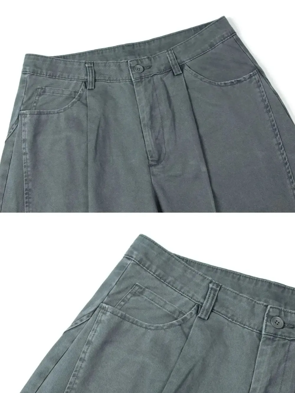 Men's Wide Leg Vintage Washed Pants, image 4