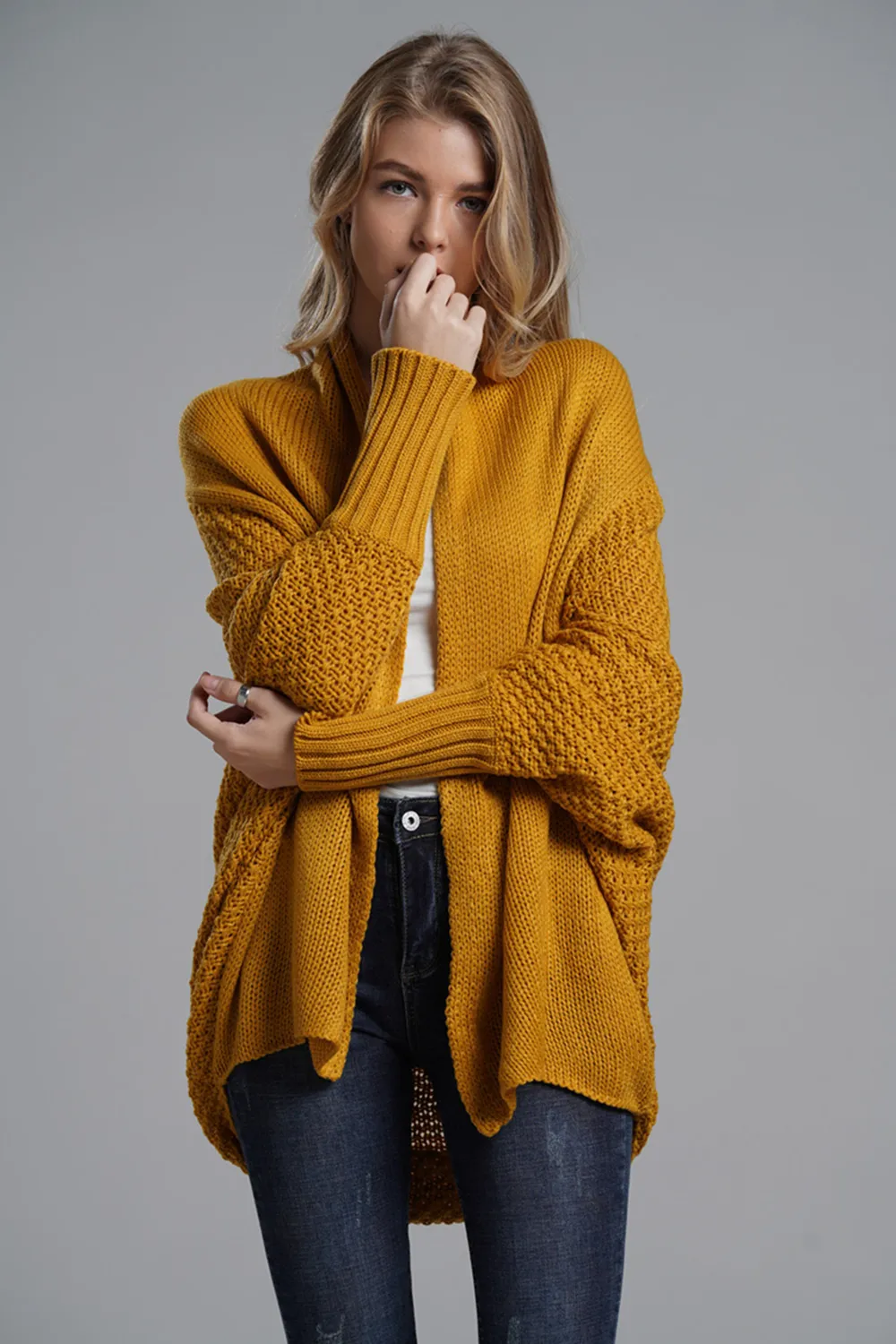 Open Front Batwing Sleeve Cardigan, image 25
