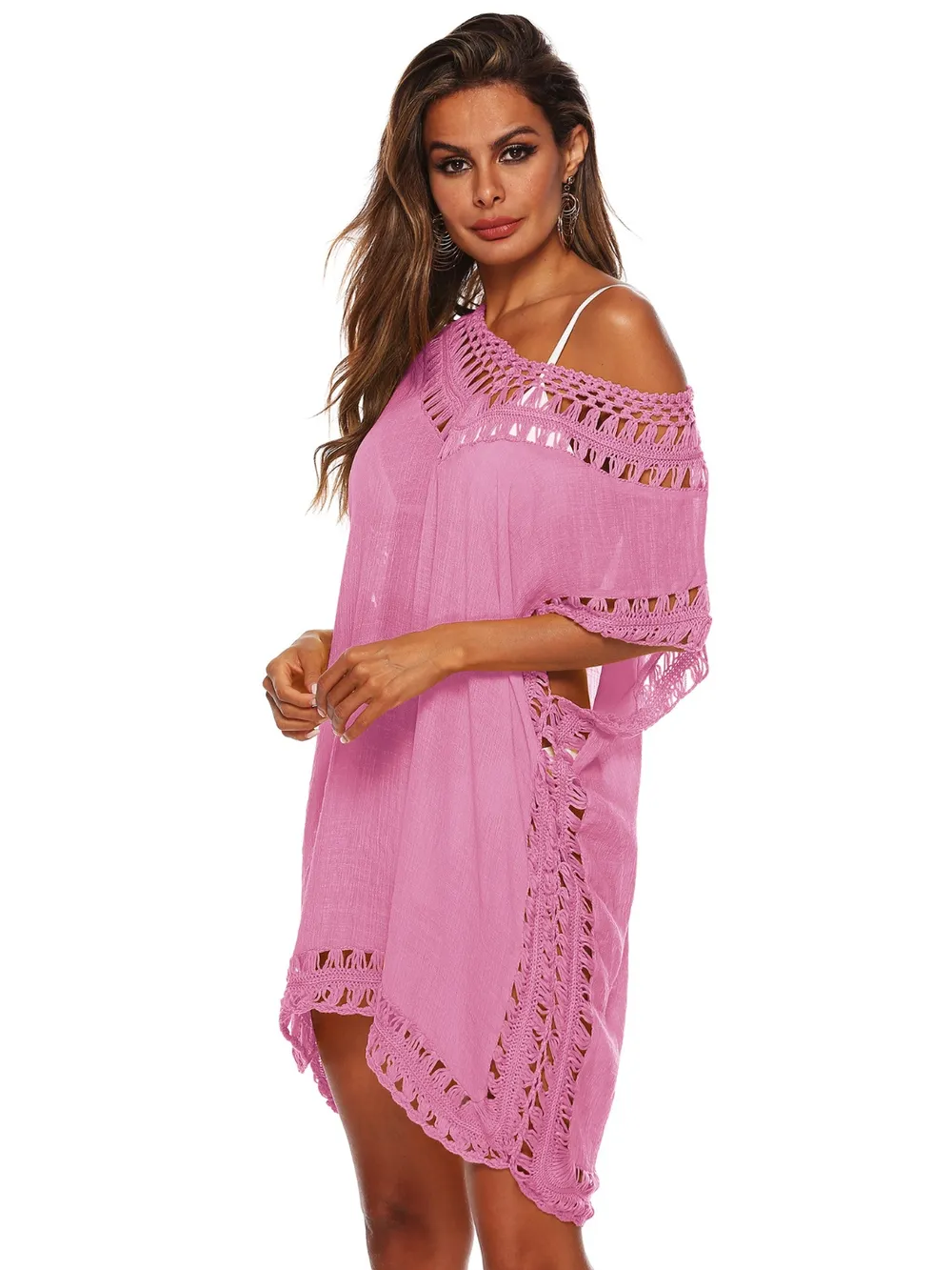 Cutout V-Neck Short Sleeve Cover-Up, image 3