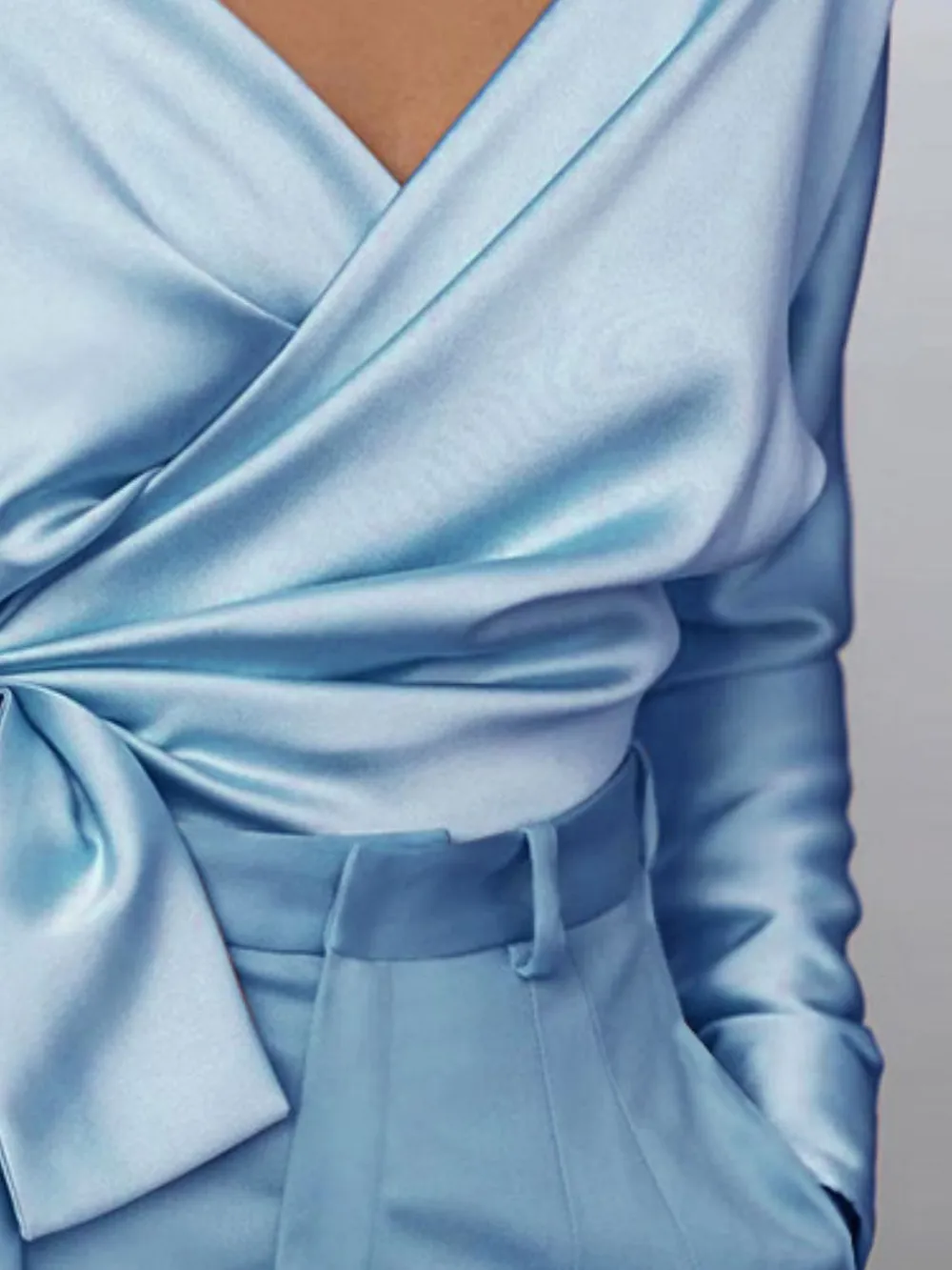 Surplice Long Sleeve Blouse, image 7