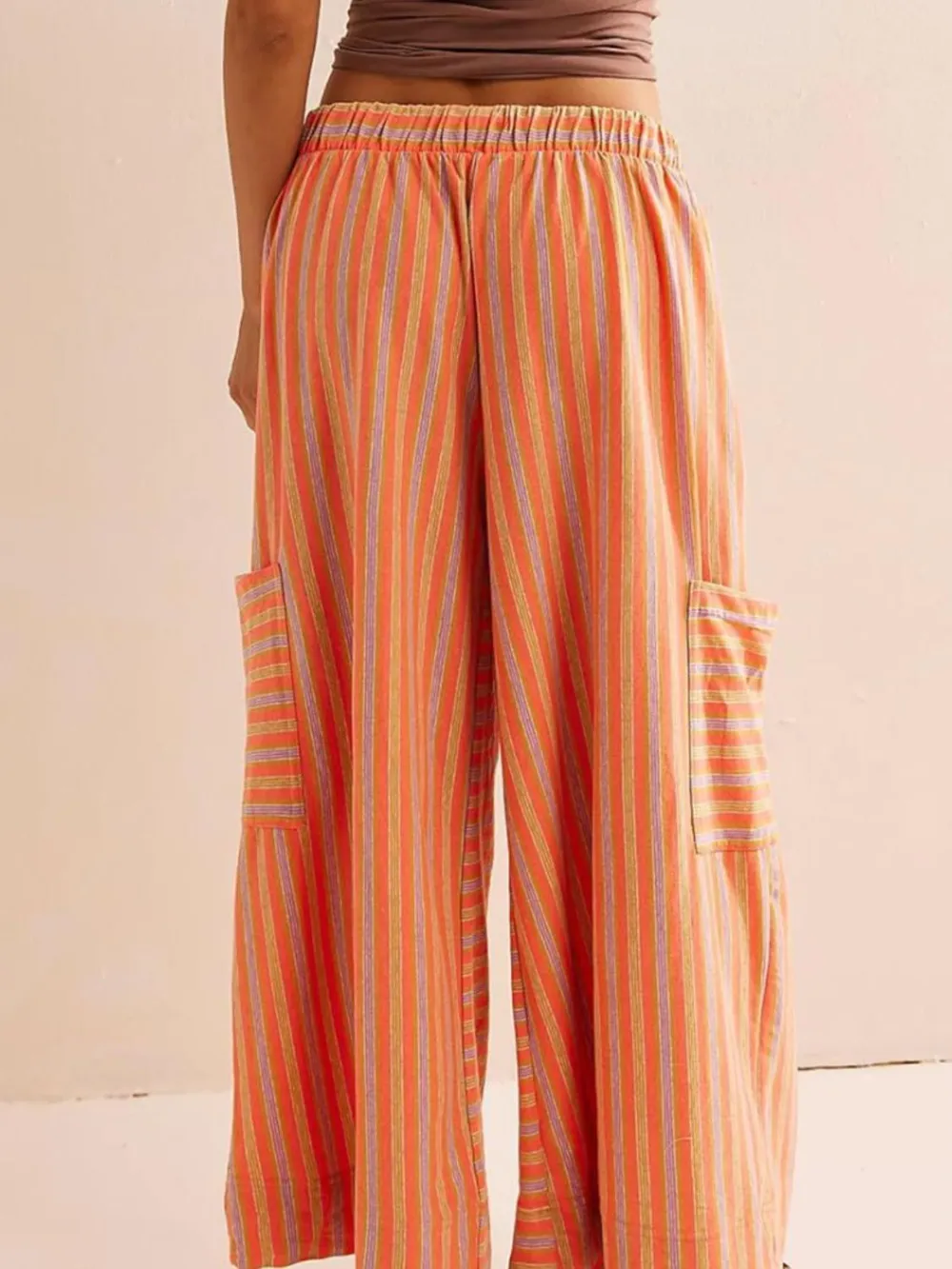 Contrast Striped Wide leg Pants, image 11