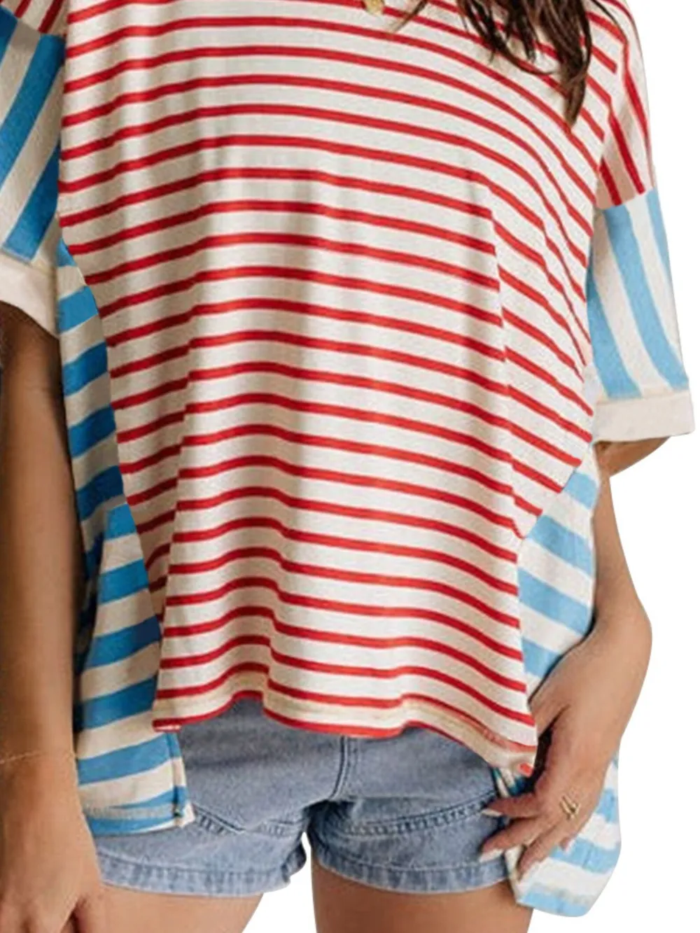 Colorful Striped Oversized T-Shirt, image 11