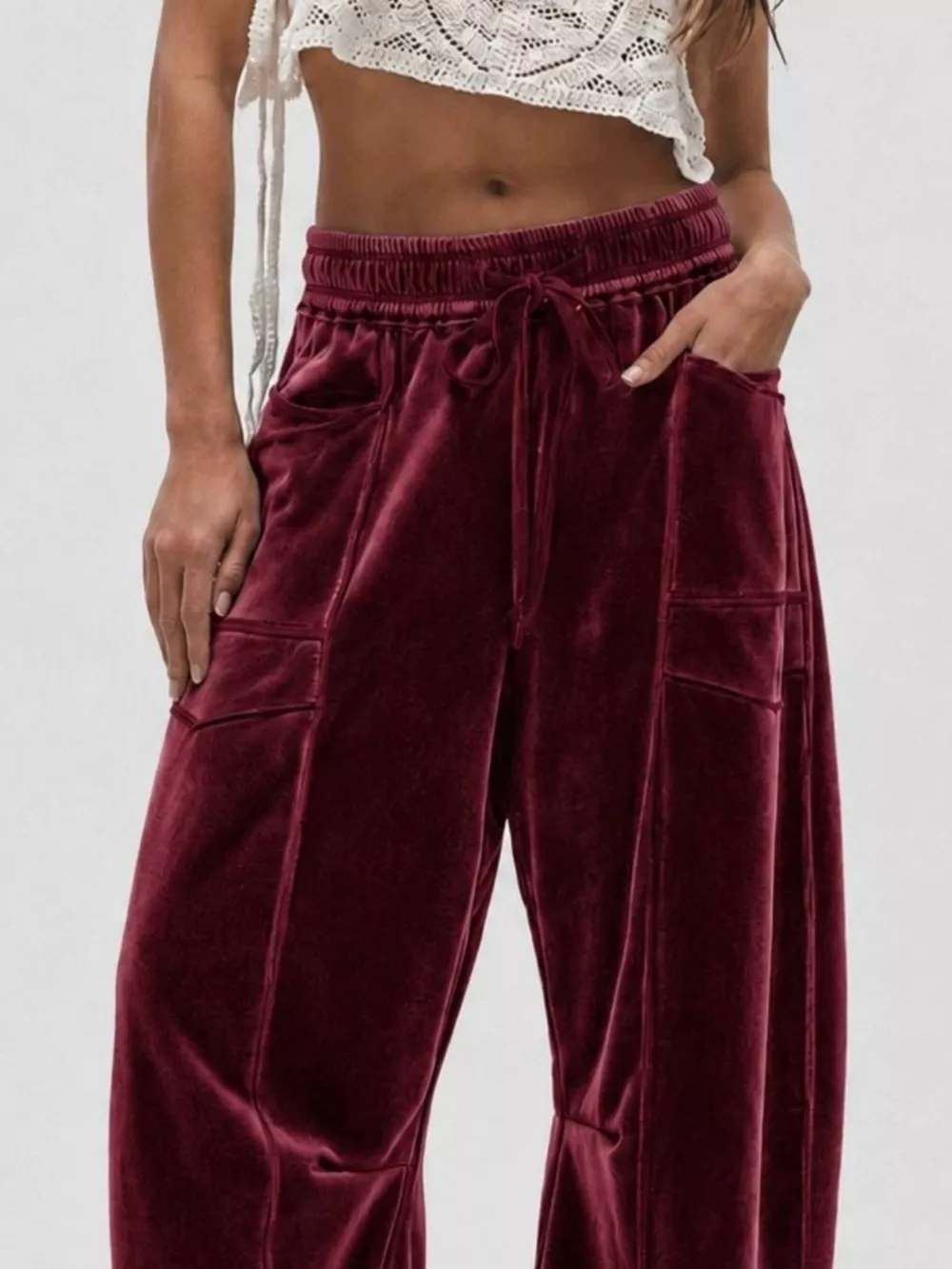 Velvet Wide-Leg Pants, image 9