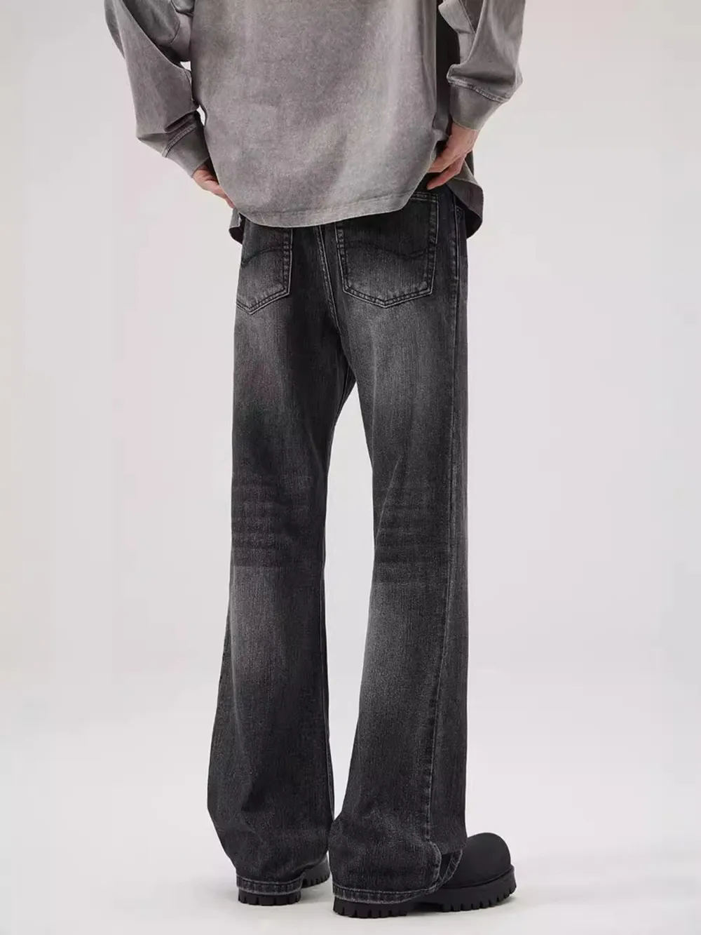 Men's Full Size Washed Straight Leg Jeans Plus Size, image 4