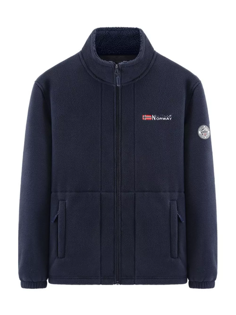 Men's Plus Size Zip Up Long Sleeve Jacket, image 3