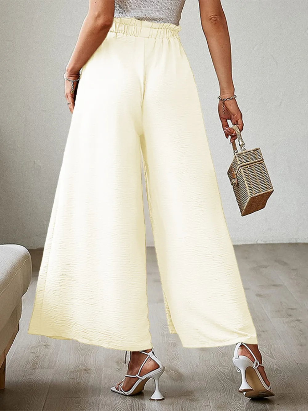 Tied Slit Wide Leg Pants, image 6