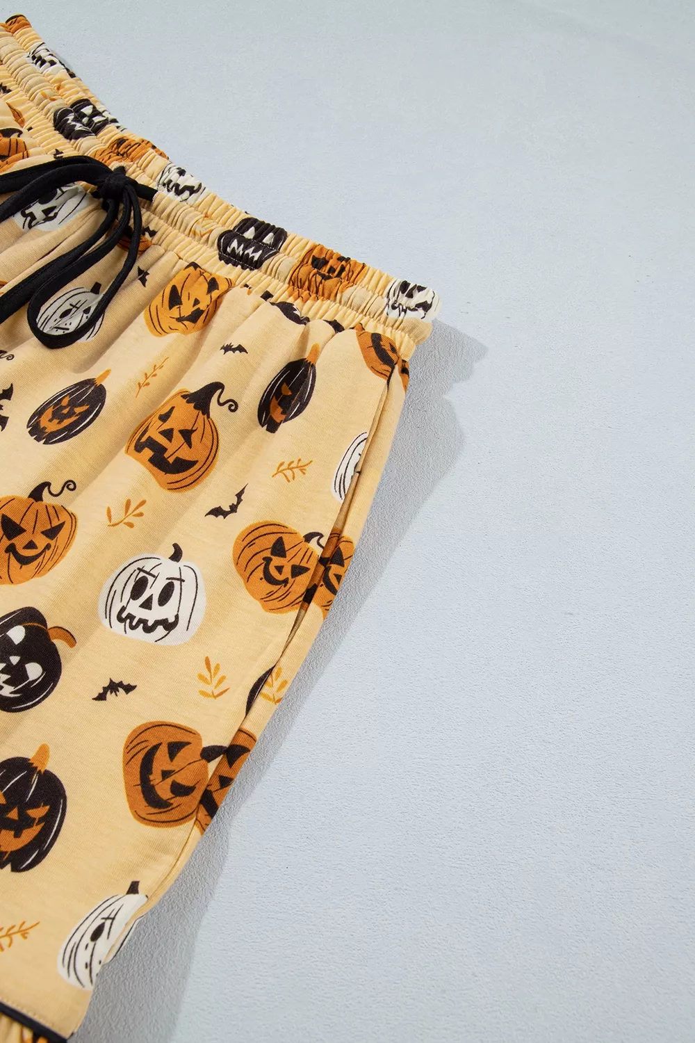 Halloween Pumpkin Print Long Sleeve Two Piece Lounge Set, image 11