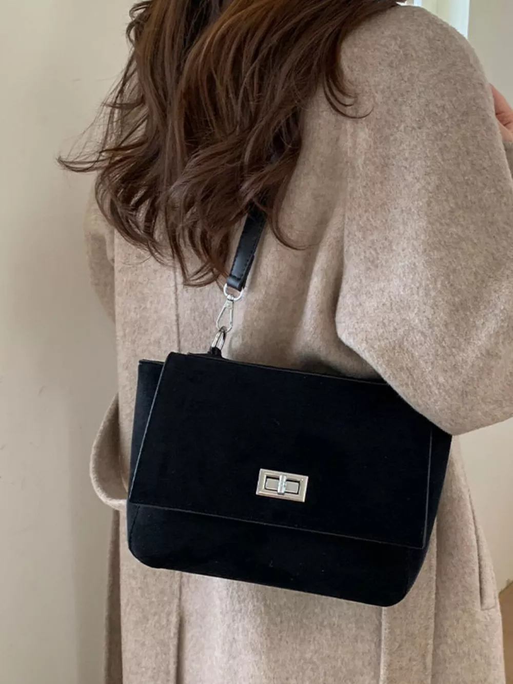 Suede Flap Crossbody Bag, image 5